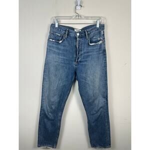 Agolde Riley Jeans Boyfriend Button Fly Slouchy Size 28 medium Wash GUC